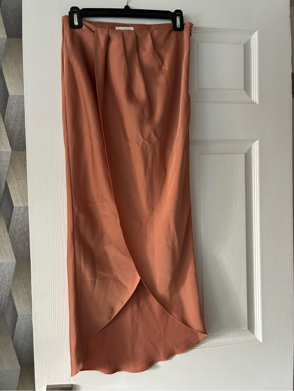Blu Pepper High-Low Wrap Skirt in Rust